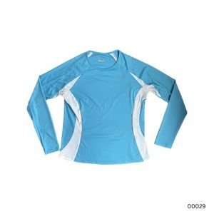 Under Armour Heat Gear Long Sleeve Top (Women's) (L) (Blue/White)